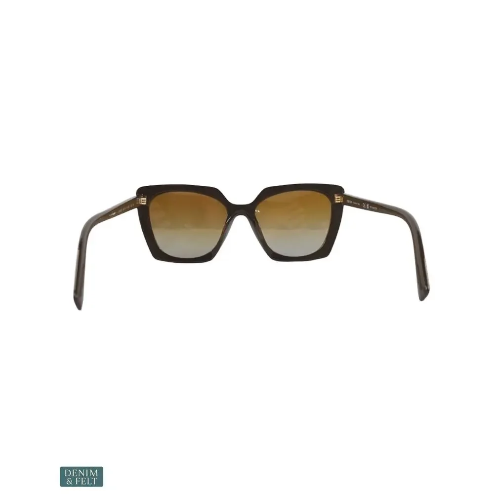 NEW Prada PR 23ZS Loden Brown Gradient Polarized Sunglasses Luxe Glam Luxury - Picture 8 of 15